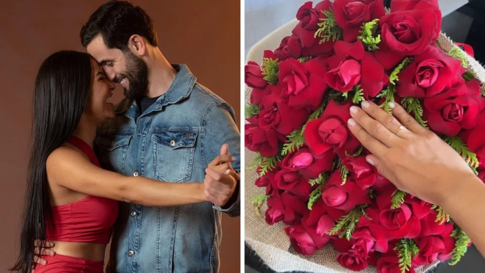 Pedido de namoro? Matteus volta a Manaus com ‘aliança’ e flores para Isabelle