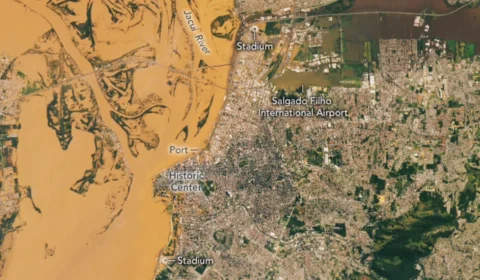 Satélites mostram destruição no Rio Grande do Sul; veja antes e depois