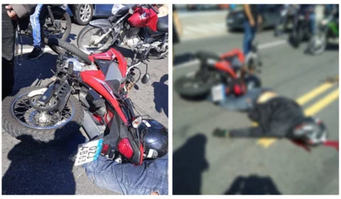 VÍDEO: motoqueiro tem cabeça esmagada por ônibus, em Manaus