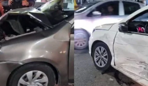 Colisão entre carros deixa dois feridos em Manaus