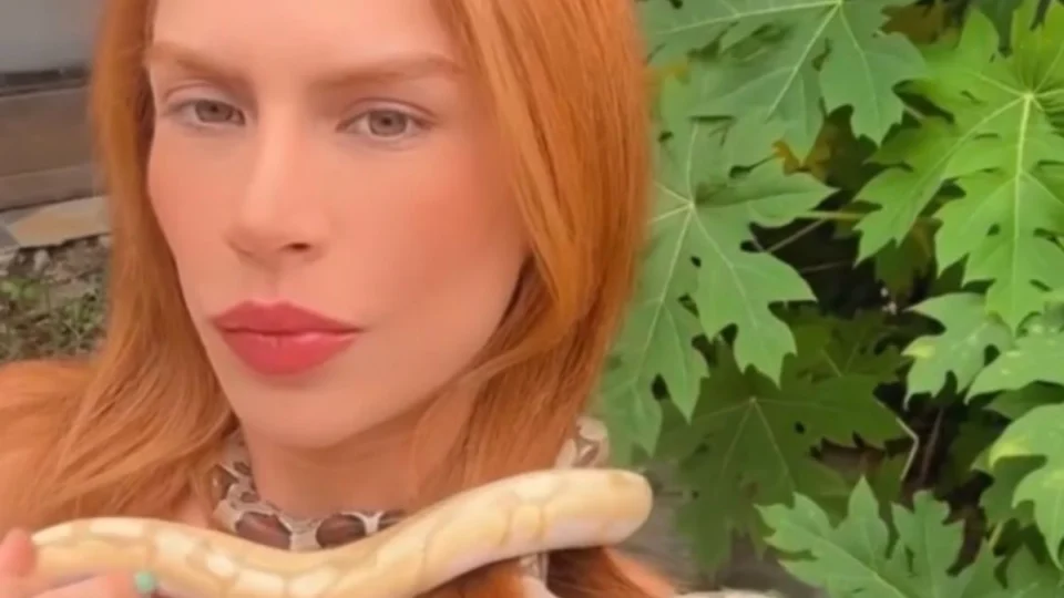 Polícia acha foto perturbadora do irmão de Djidja com cobra