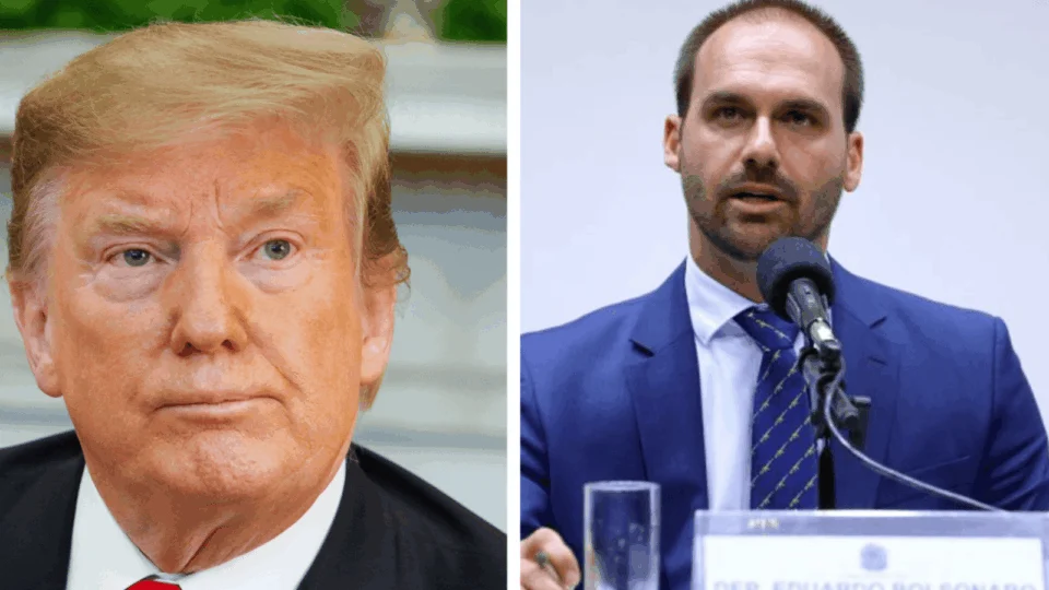 Eduardo Bolsonaro sai em defesa de Donald Trump em acusação no caso de atriz pornô