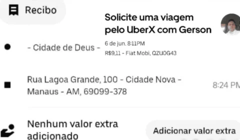 Motorista de app foge com compras de passageiro em Manaus
