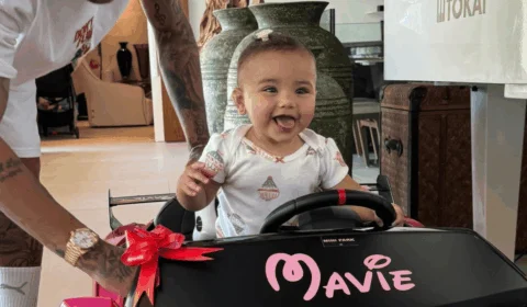 Neymar dá luxuoso presente à filha, Mavie: ‘Mini Lamborghini’