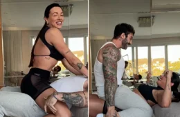 VÍDEO: Juju Salimeni impressiona após levantar noivo de 100 kg