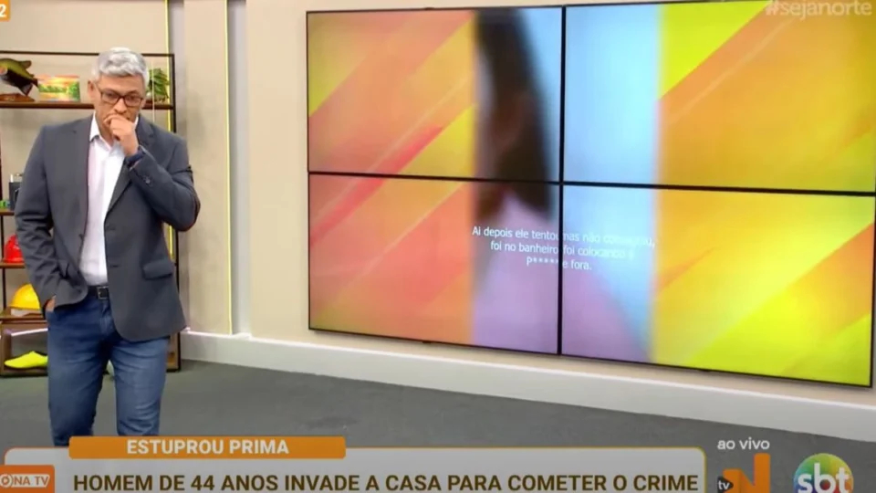 Apresentador se emociona com relato sobre abuso sexual em Manaus