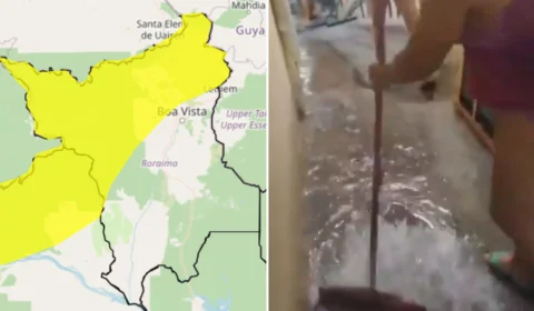 Chuva alaga Boa Vista e deixa mais nove cidades em alerta amarelo