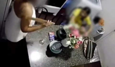 VÍDEO: madrasta é pega agredindo criança com pauladas em Manaus
