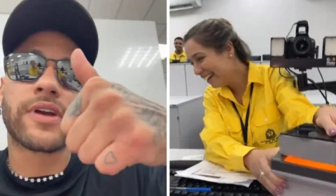 Neymar renova CNH e viraliza ao dar recado para filho de atendente