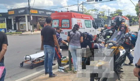Acidente na Djalma Batista deixa motociclista ferido em Manaus