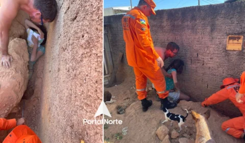 Susto: Criança é resgatada por bombeiros dentro de buraco em Vilhena 