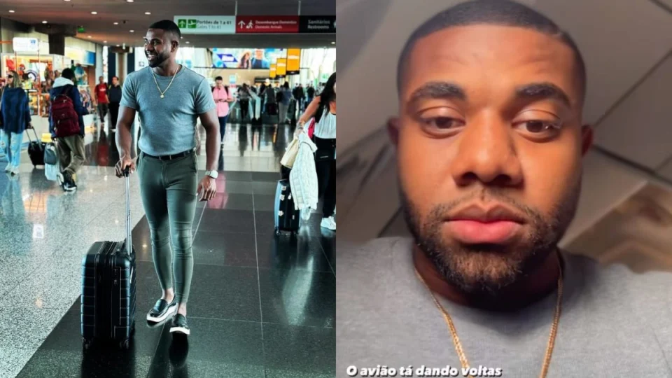 Davi Brito chega a Manaus e relata tensão em voo: ‘Me tremendo aqui’