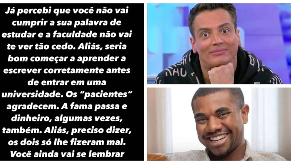 Leo Dias e Davi Brito voltam a discutir na internet: “Tão vazio”