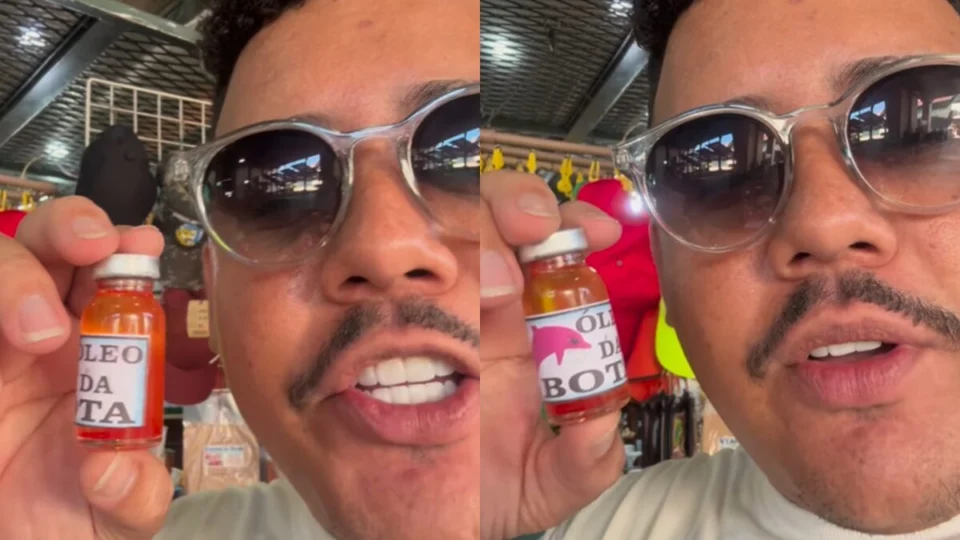 No Porto de Manaus, ex-BBB Lucas Buda brinca com ‘óleo da bota’: ‘Não vou ser atingido’