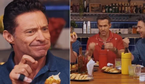 VÍDEO: Hugh Jackman e Ryan Reynolds provam comida de boteco no Brasil