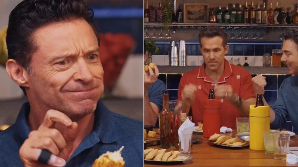 VÍDEO: Hugh Jackman e Ryan Reynolds provam comida de boteco no Brasil