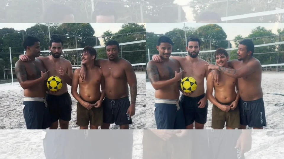 VÍDEO: Adanilo ‘recepciona’ Xamã, Pizane e Matteus com futevôlei