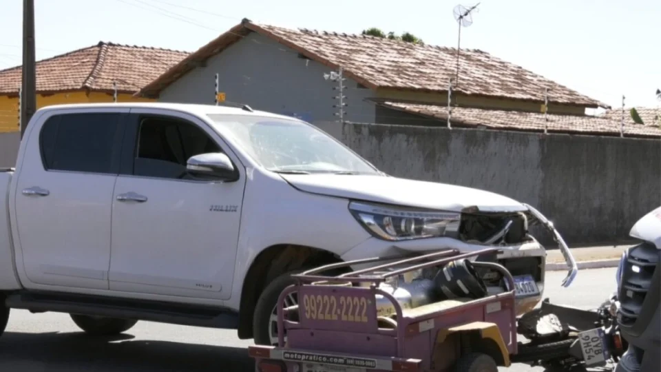 Entregador de gás fica ferido após acidente em Araguaína