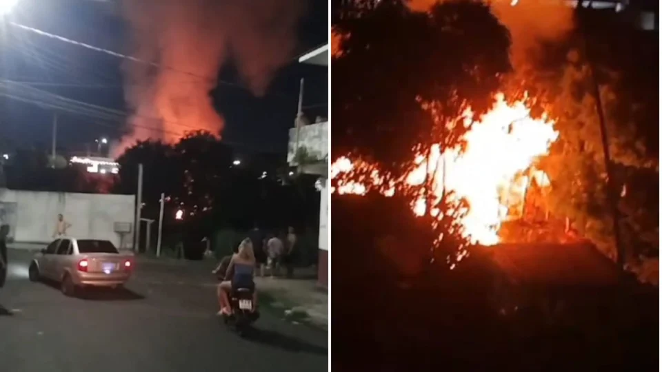 VÍDEO: Incêndio atinge casas no Santo Agostinho, em Manaus