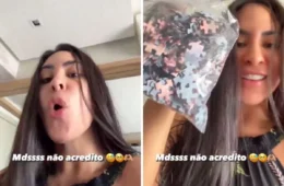 Isabelle ganha presente inusitado dos fãs e mostra em vídeo