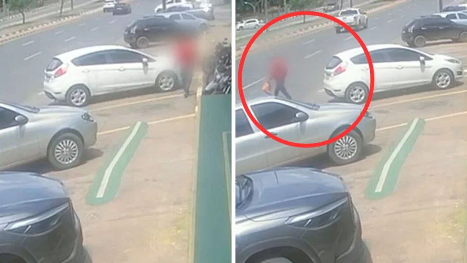 Vídeo: câmeras flagram furto a carro em estacionamento em Boa Vista