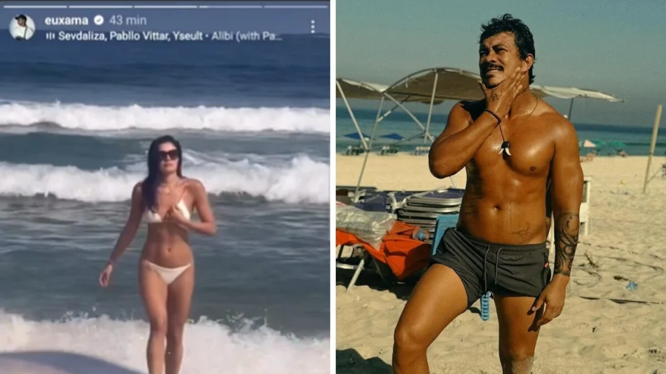 Sophie Charlotte e Xamã curtem praia juntos e reacendem rumores