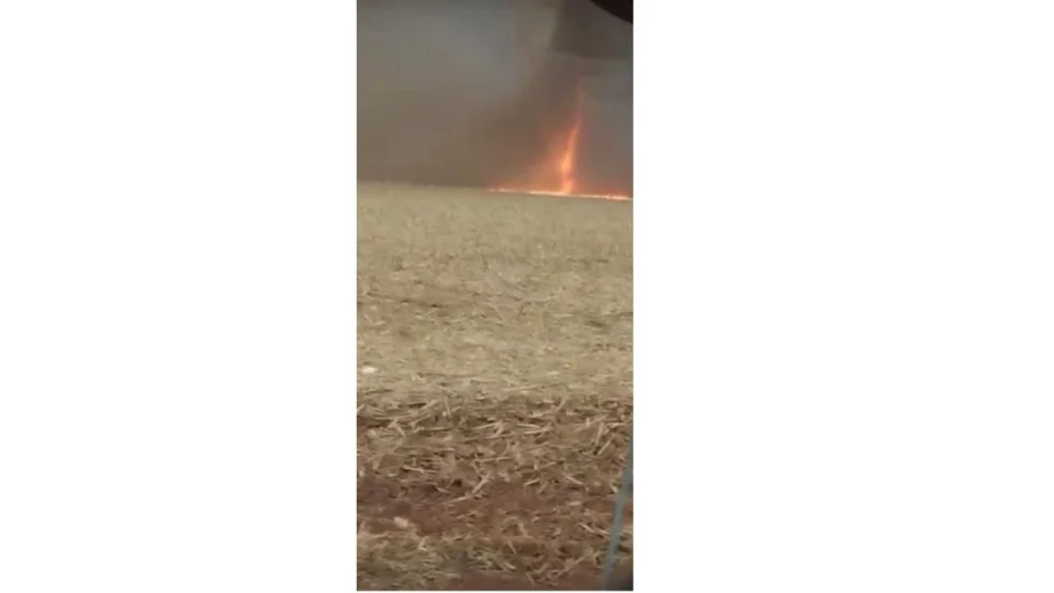 Vídeo: incêndio atinge zona rural de Buritirana e deixa feridos