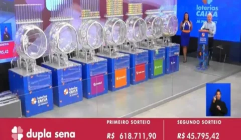 Dupla Sena de hoje, quarta-feira (14/08), concurso 2701; prêmio chega a R$ 800 mil