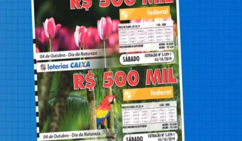 Loteria Federal de hoje, quarta-feira (28/08), concurso 5896; prêmio chega a R$ 500 mil