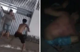 Filho dá soco na mãe e suposto Tribunal do Crime o castiga; vídeo