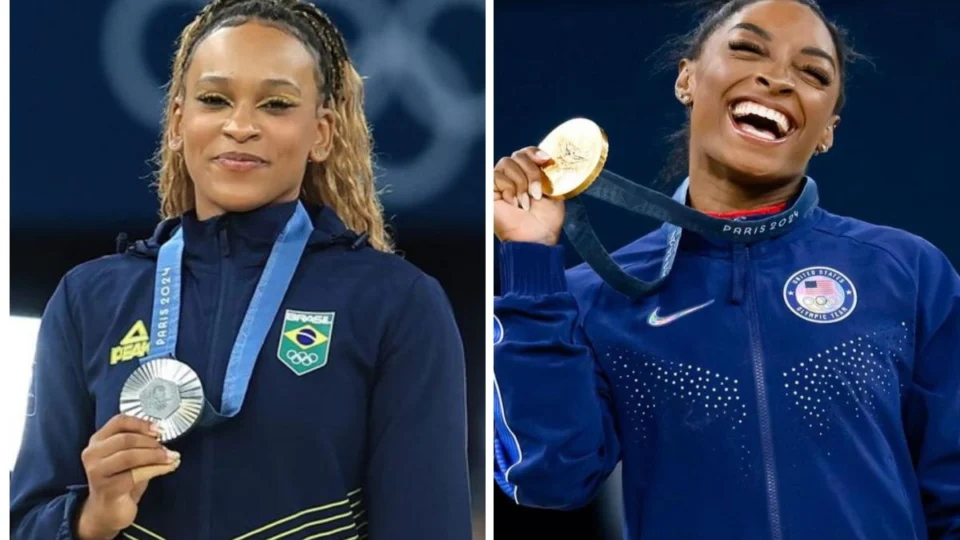 Rebeca Andrade e Simone Biles: qual é o salário e fortuna de cada uma?