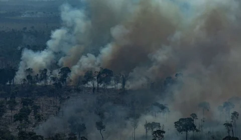 Fumaça de queimadas na Amazônia volta a encobrir o Sul do país