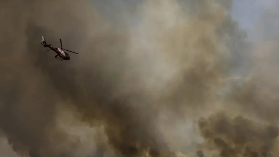 Fogo no Parque Nacional de Brasília se aproxima de residências e está fora de controle; veja fotos