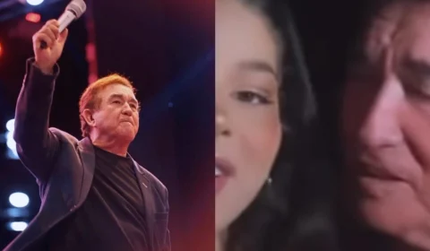 Amado Batista aparece cantando para mulher e ex comenta: ‘se fosse bom, era atual’