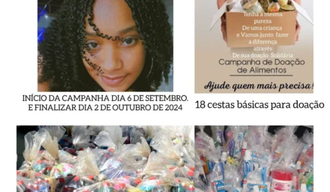 Mãe comemora aniversário da filha com doação de cestas básicas em Palmas