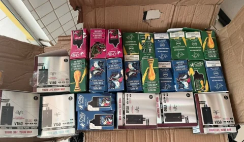 Apreensão de vapes: PRF encontra mais de 50 itens em Guaraí