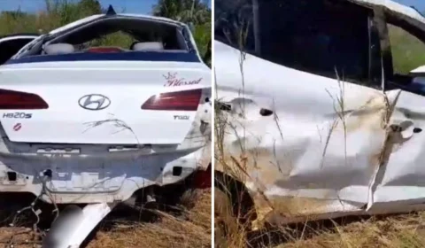Carro capota e deixa duas jovens feridas no norte de Roraima