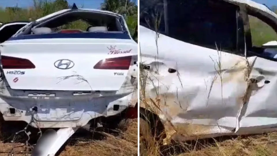 Carro capota e deixa duas jovens feridas no norte de Roraima