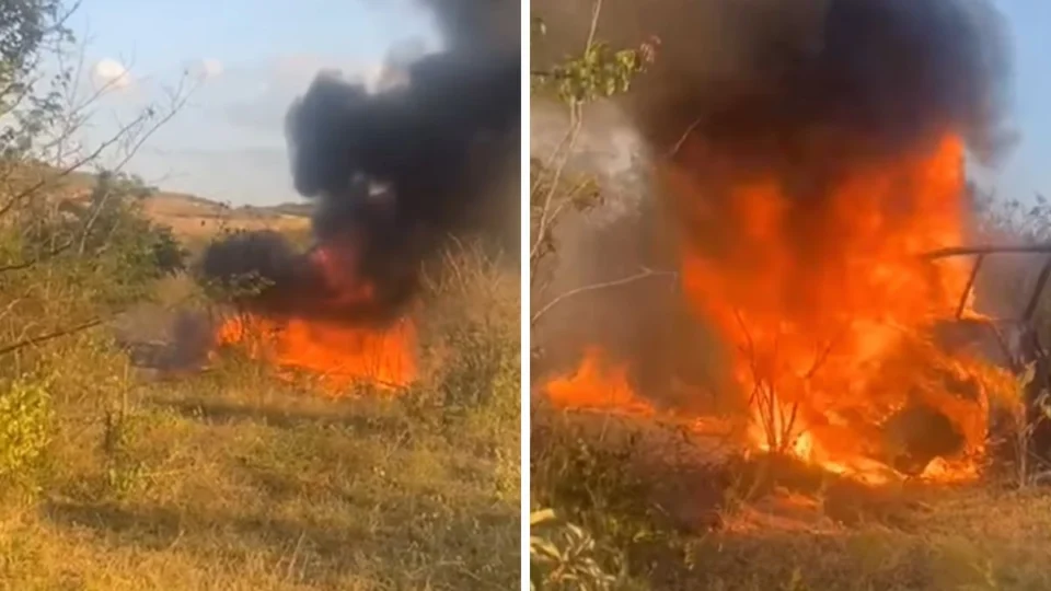 Helicóptero cai em Caruaru, interior de Pernambuco; veja vídeo