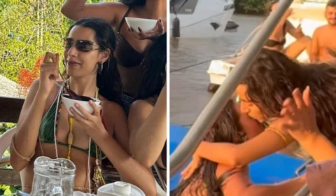 Marina Sena encontra Alane durante passeio em Belém (PA); assista