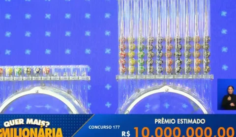 +Milionária de hoje, quarta-feira (04/09), concurso 178; prêmio é de R$ 10 milhões