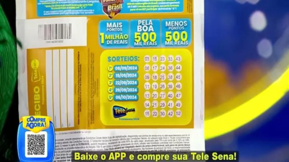 Resultado Tele Sena de Primavera: veja números do 4˚ sorteio
