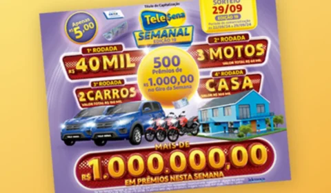 Resultado Tele Sena Semanal (29/09): veja sorteio da 19ª edição