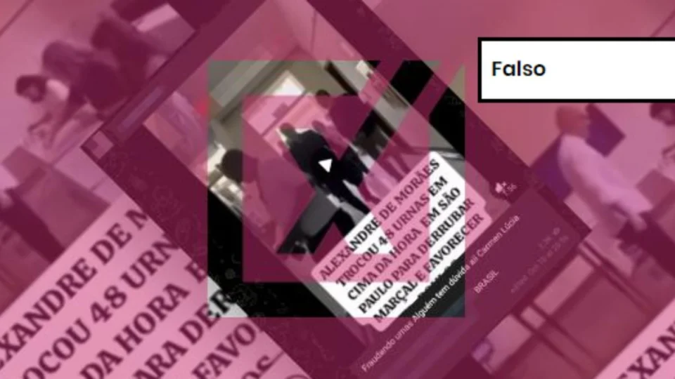 Alexandre de Moraes não é mais do TSE e não trocou urnas; vídeo mostra ministro votando em SP