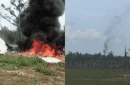 Avião que caiu e pegou fogo em Lábrea foi interceptado pela FAB com drogas