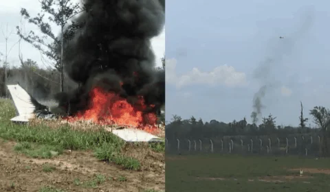 Avião que caiu e pegou fogo em Lábrea foi interceptado pela FAB com drogas