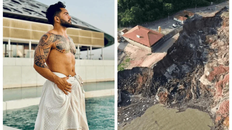 Porto de Manacapuru: flutuante de artista é soterrado em deslizamento