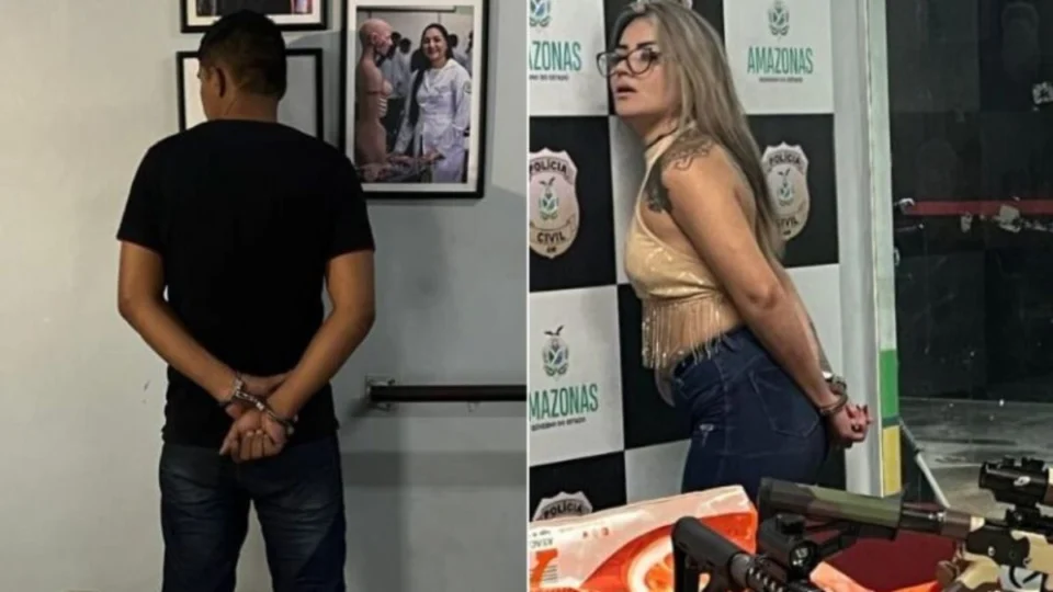 Casal é flagrado com submetralhadora e mulher morde policiais em Manaus