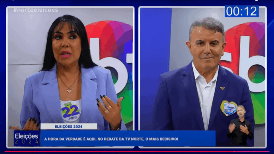 Debate em Palmas: Eduardo Siqueira chama Janad Valcari de “a candidata pisadinha”