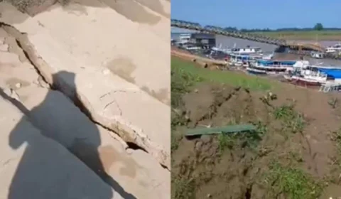 Defesa Civil deve isolar Porto de Autazes após deslizamento em Manacapuru